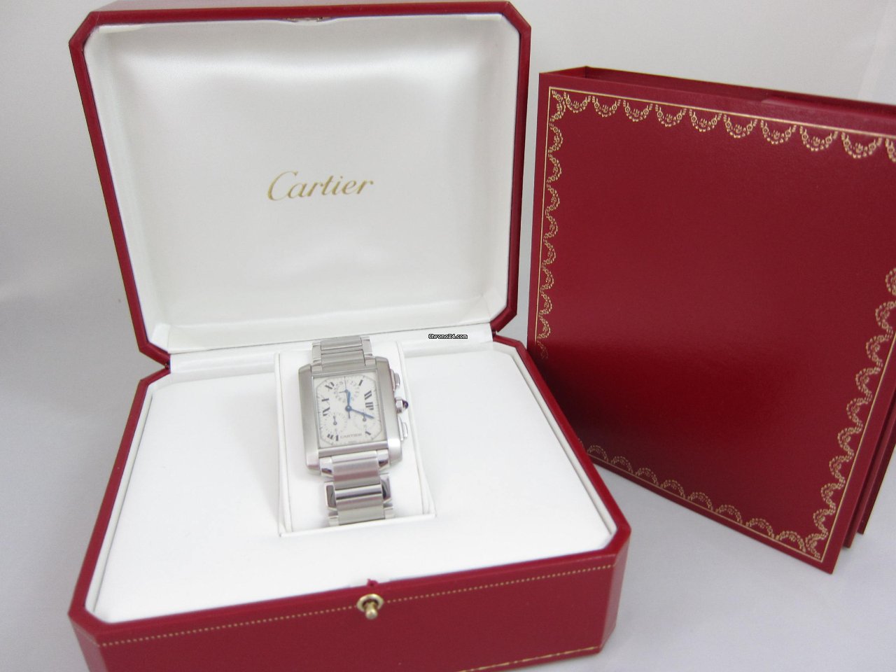 IMG_9081 Cartier Tank Francaise Mens watch Unisex Quartz Steel Ref.Nr.2303 Replica 6