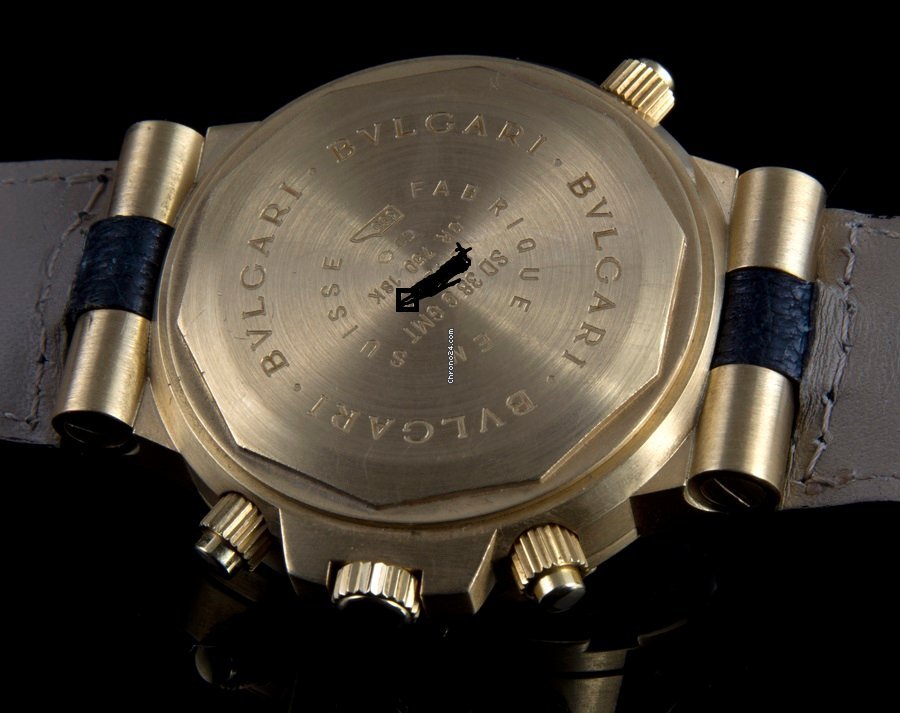 IMG_9081 Bulgari Diagono Mens watch Unisex Automatic Yellow gold SD 38 G GMT Replica 6