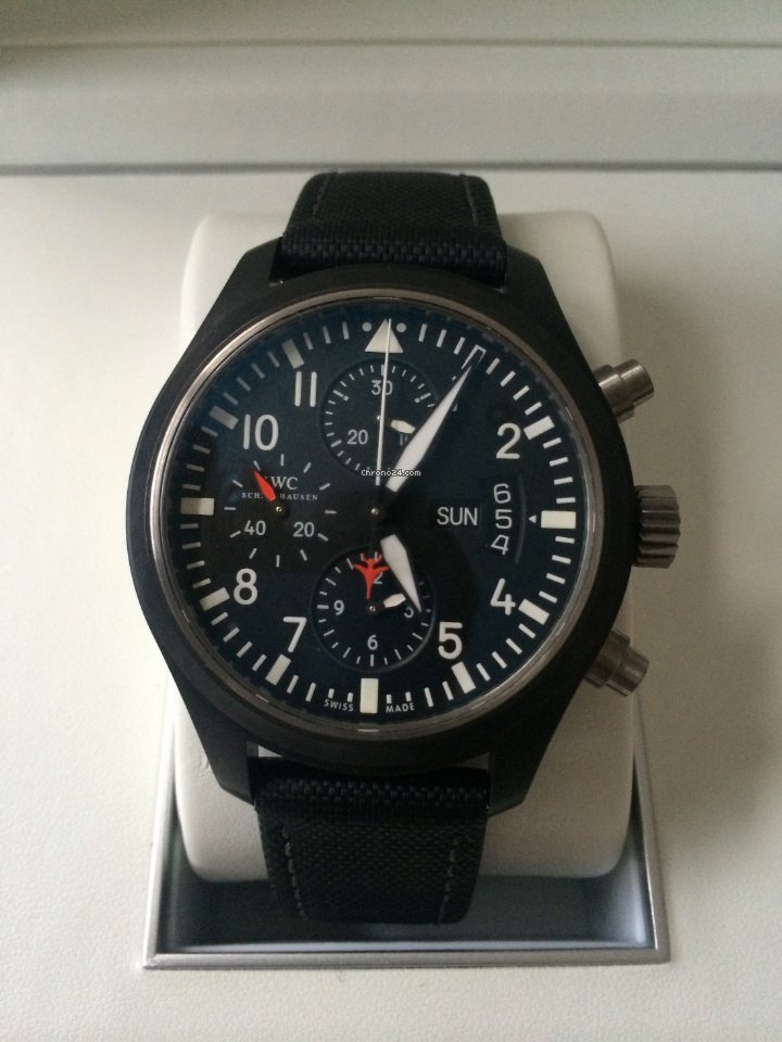 IWC Pilot Chronograph Top Gun Mens watch Unisex Automatic Ceramic 3663058 Replica 6