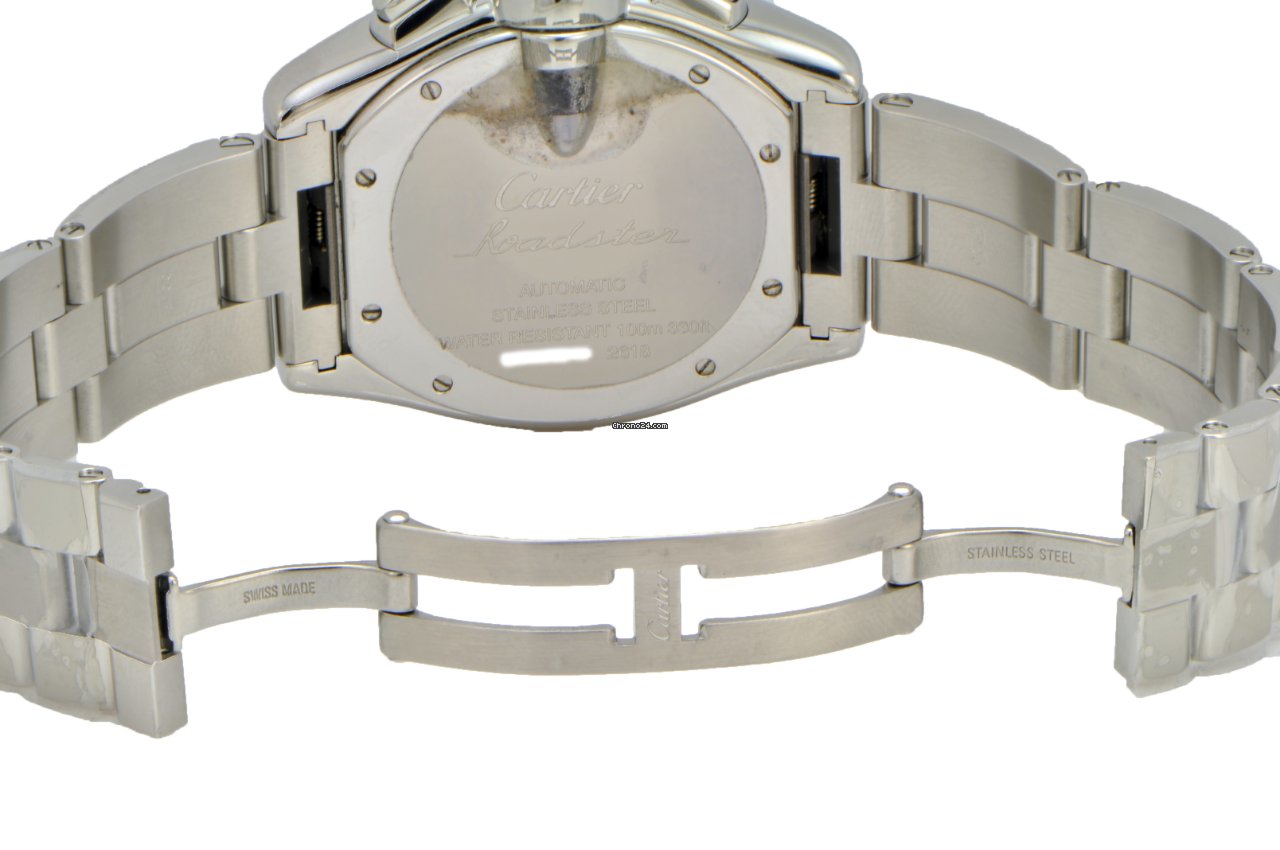 IMG_9081 Cartier Roadster Mens watch Unisex Automatic Steel 2618 - W62019X6 Replica 6