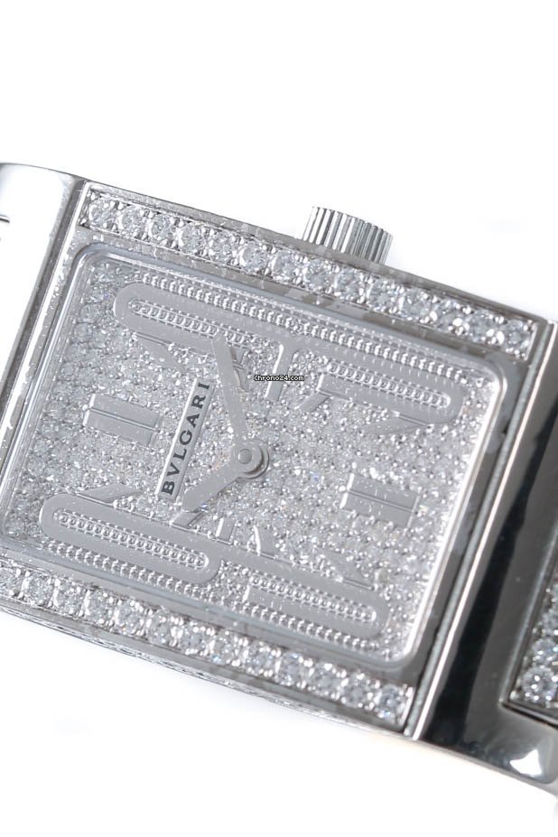 IMG_9081 Bulgari Rettangolo Womens watch Quartz White gold Rettangolo Replica 6