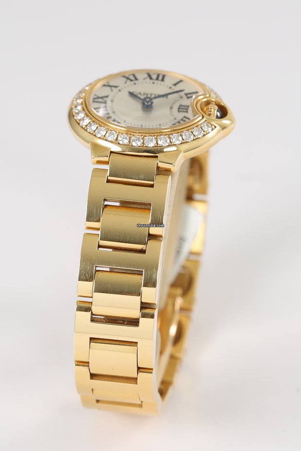 IMG_9081 Cartier Ballon Bleu 28mm Womens watch Quartz Yellow gold WE9001Z3 Replica 6