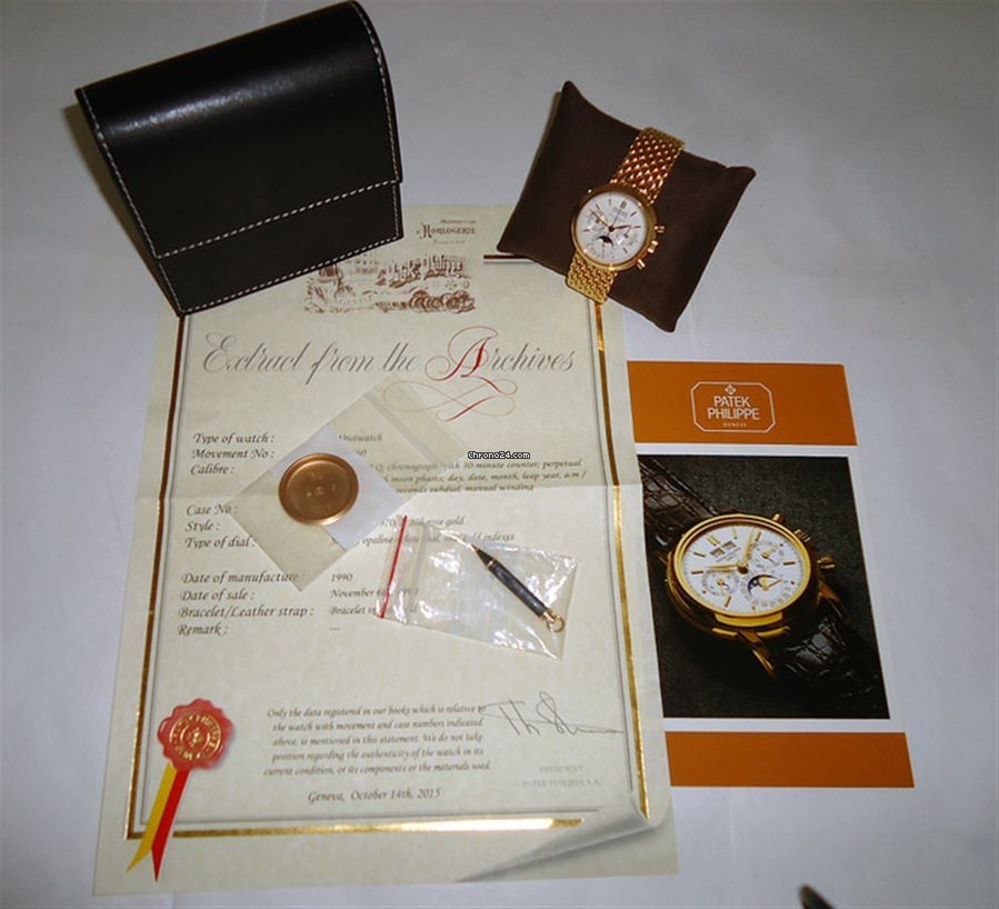 IMG_9081 Patek Philippe Perpetual Calendar Chronograph Manual winding Rose gold 3970 2 Replica 6