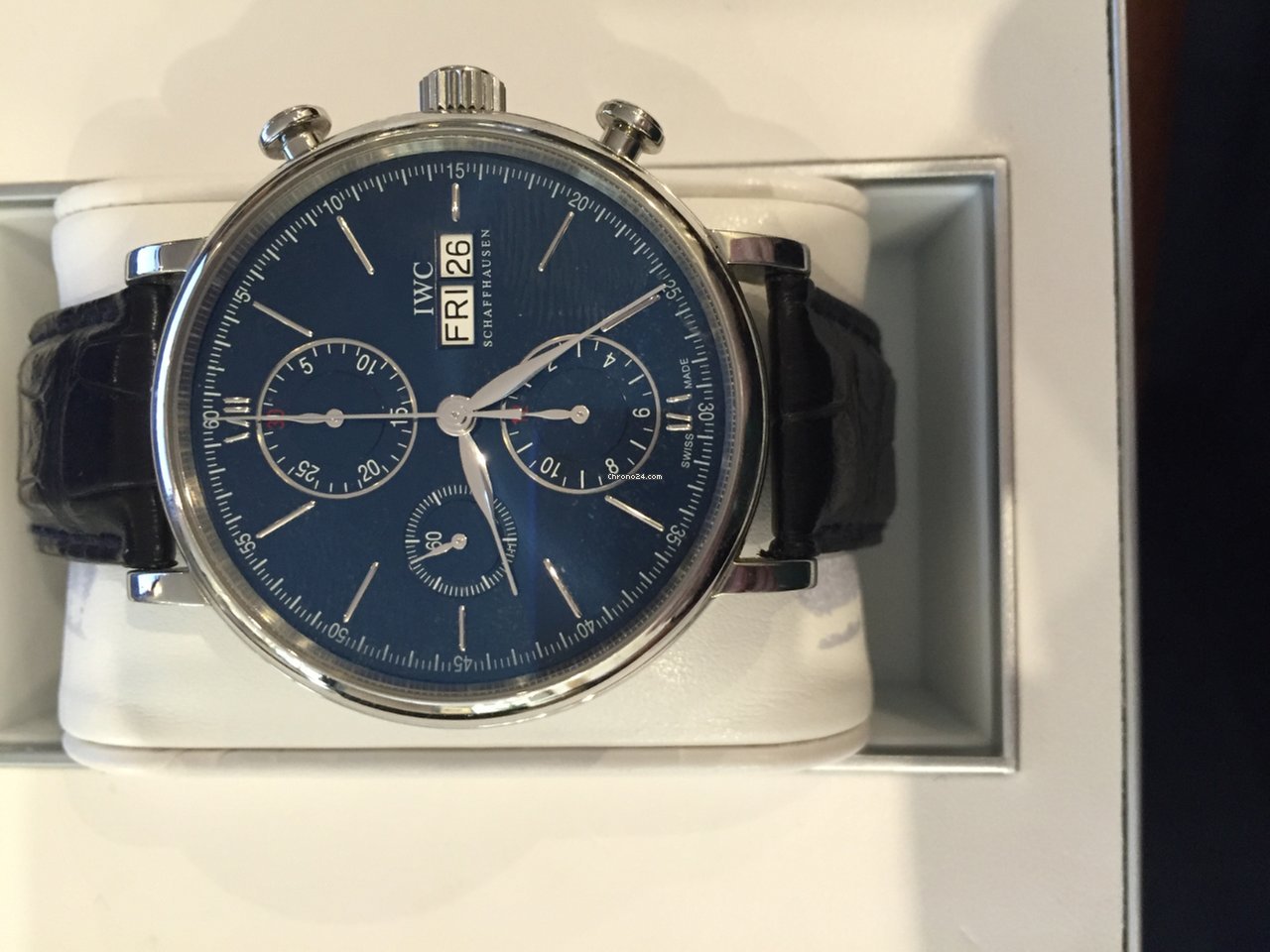 IMG_9081 IWC Portofino Chronograph Mens watch Unisex Automatic Steel 3910 Replica 6