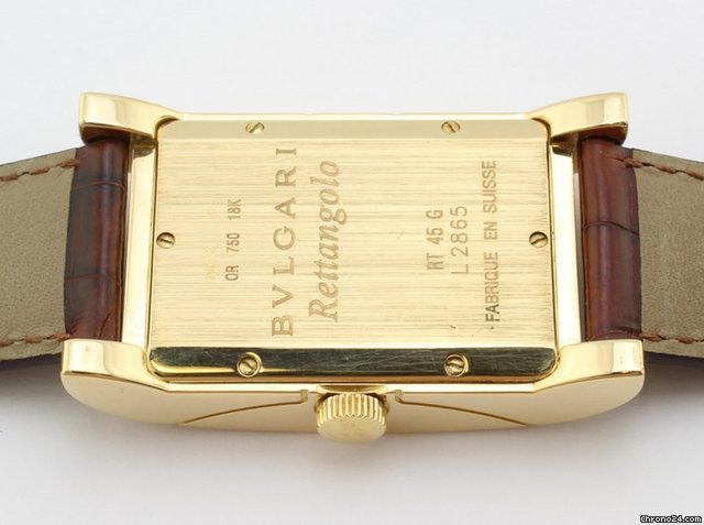 Bulgari Rettangolo Mens watch Unisex Automatic Yellow gold L2865 Replica 6