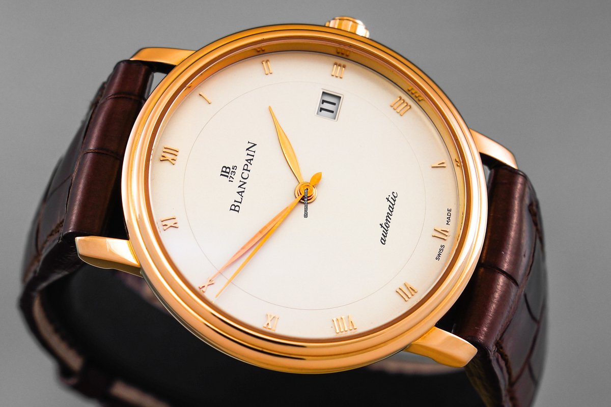 IMG_9081 Blancpain Villeret Ultra-Slim Mens watch Unisex Automatic Rose gold 6223-3642-55 Replica 6