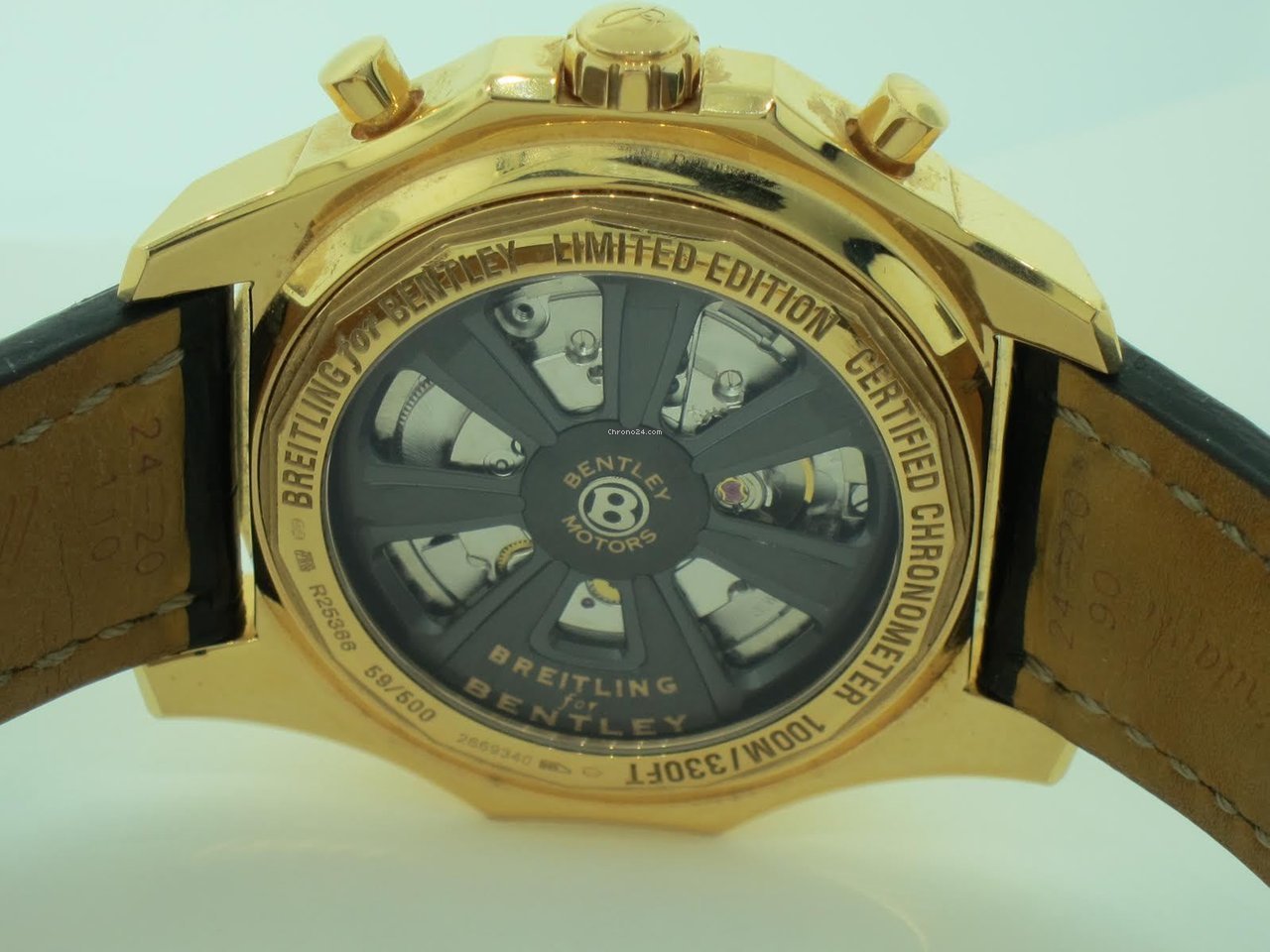 IMG_9081 Breitling Bentley Barnato Mens watch Unisex Automatic Rose gold R25366 Replica 6