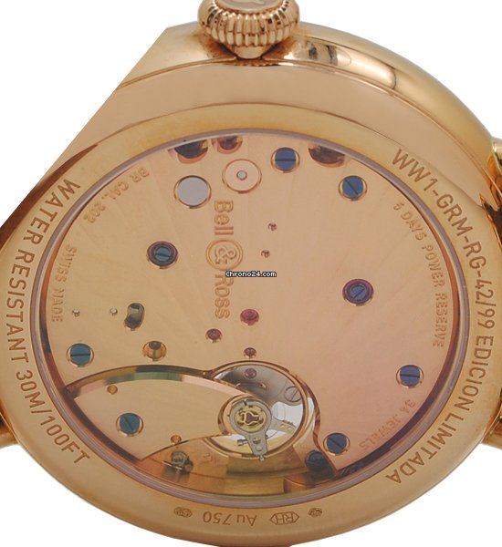 IMG_9081 Bell & Ross Vintage Mens watch Unisex Manual winding Rose gold BRWW1-GRM-RG Replica 6