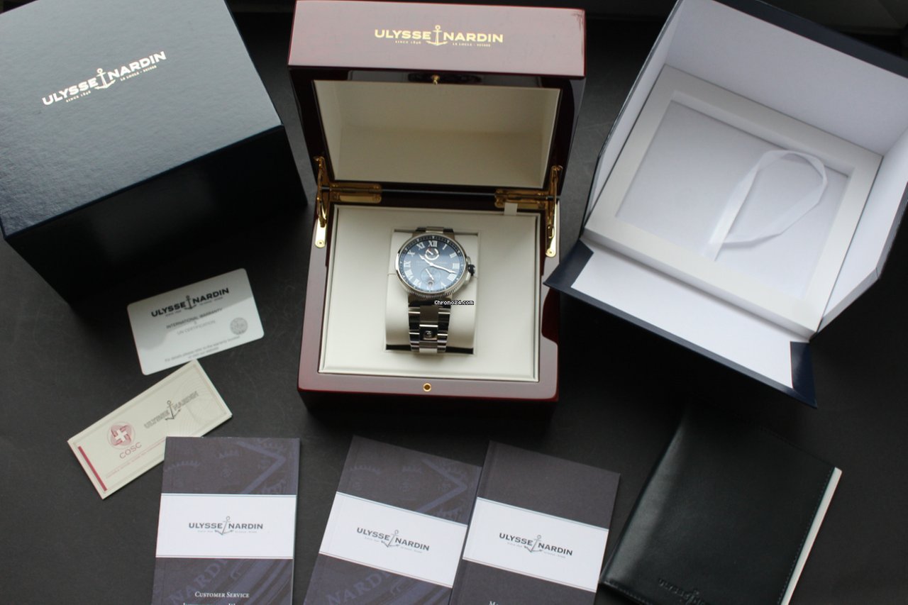 IMG_9081 Ulysse Nardin Marine Chronometer Manufacture Mens watch Unisex Automatic Steel 1183-122-7M 43 Replica 6