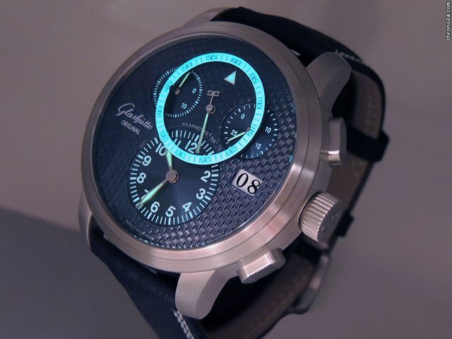 IMG_9081 Glashutte Original PanoMaticChrono XL Mens watch Unisex Automatic Platinum 95-01-05-15-04 Replica 6