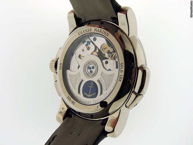 Ulysse Nardin GMT + - Perpetual Mens watch Unisex Automatic White gold 320-60 62 Replica 6