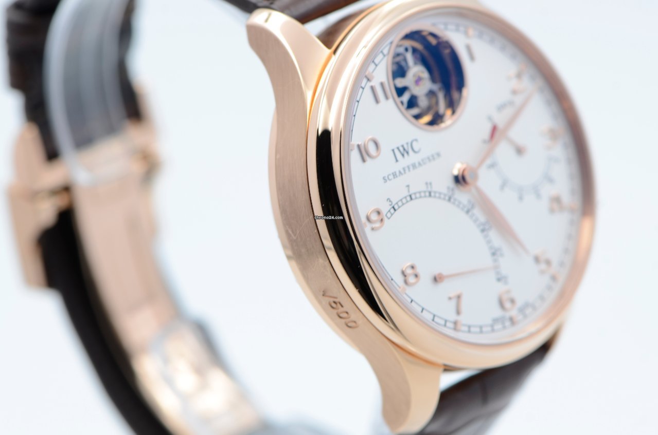 IMG_9081 IWC Portuguese Tourbillon Mens watch Unisex Automatic Rose gold IW504402 Replica 6