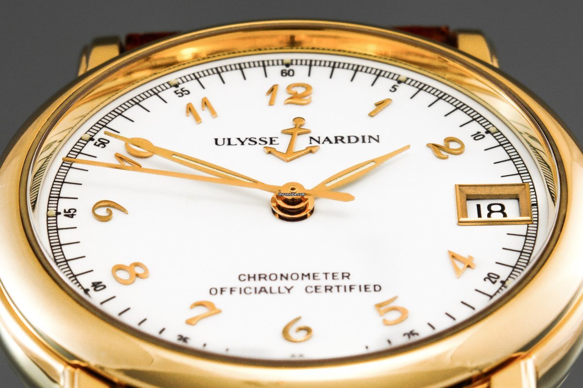 IMG_9081 Ulysse Nardin San Marco Womens watch Automatic Yellow gold 131-88 Replica 6
