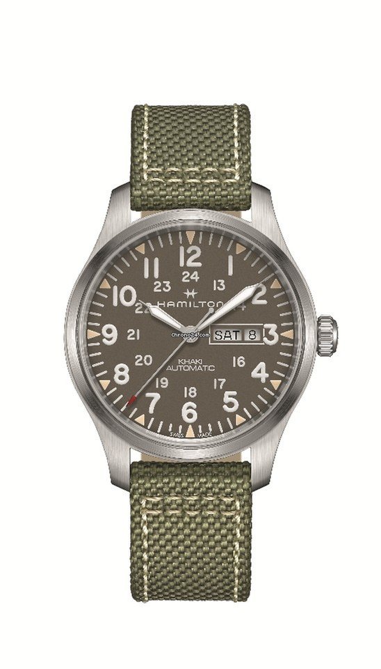 IMG_9081 Hamilton Khaki Field Day Date Mens watch Unisex Automatic Steel H70535081 Replica 6