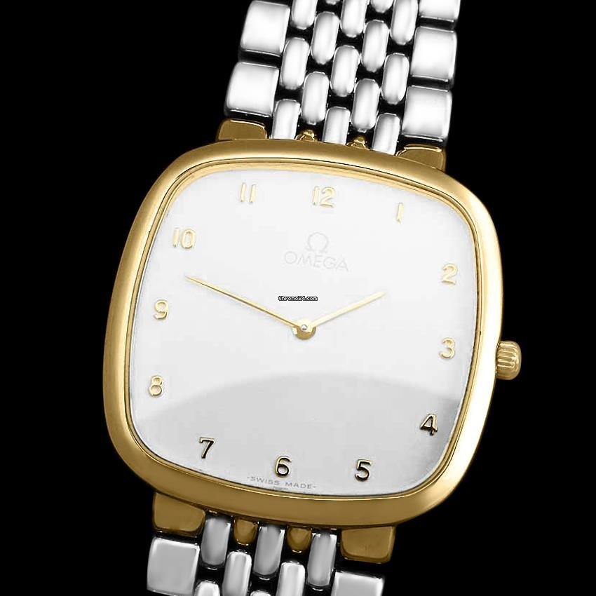 IMG_9081 Omega De Ville Mens watch Unisex Quartz Gold Steel 6594 Replica 6