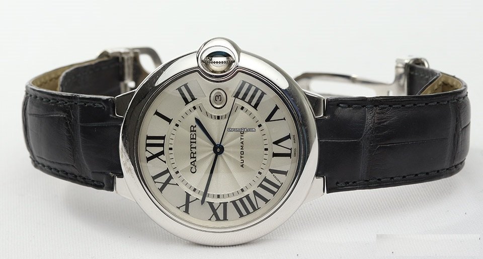 IMG_9081 Cartier Ballon Bleu 42mm Mens watch Unisex Automatic White gold 3000 Replica 7