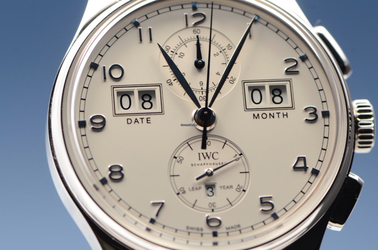 IMG_9081 IWC Portuguese Perpetual Calendar Digital Date-Month Mens watch Unisex Automatic Platinum IW397201 Replica 7