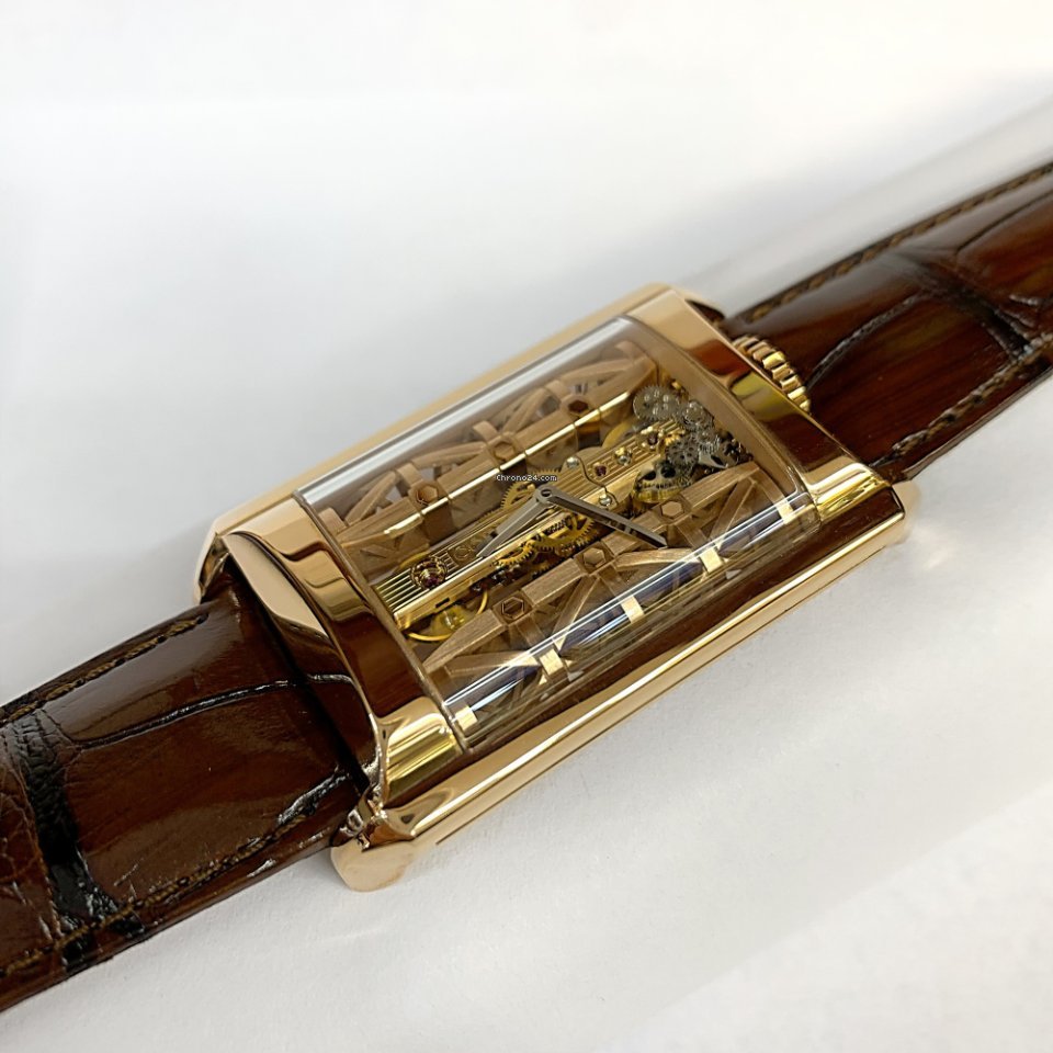 IMG_9081 Corum Golden Bridge Mens watch Unisex Manual winding Rose gold B 313 03296 Replica 7