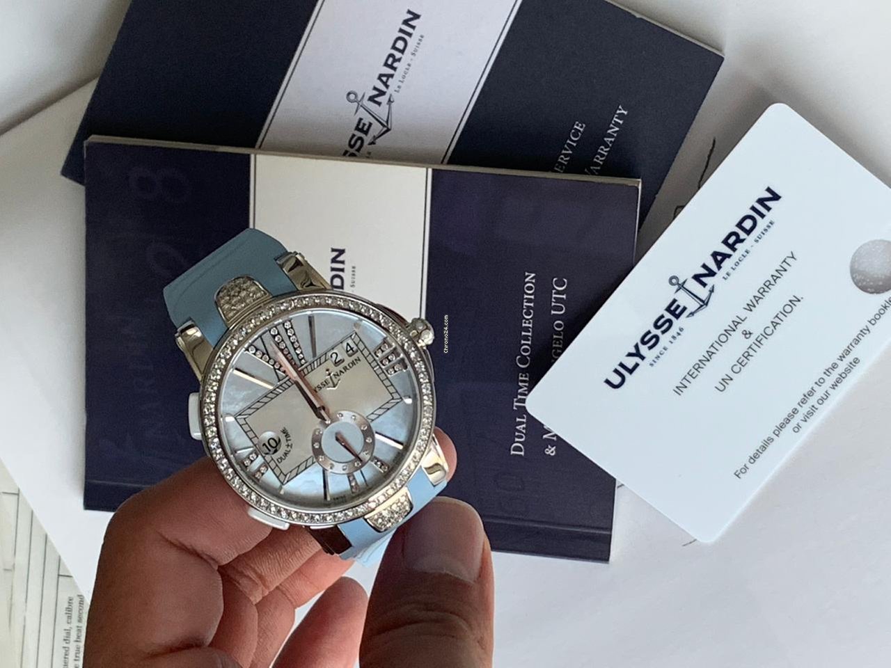 IMG_9081 Ulysse Nardin Executive Dual Time Lady Womens watch Automatic Steel 243-10B 393 Replica 7
