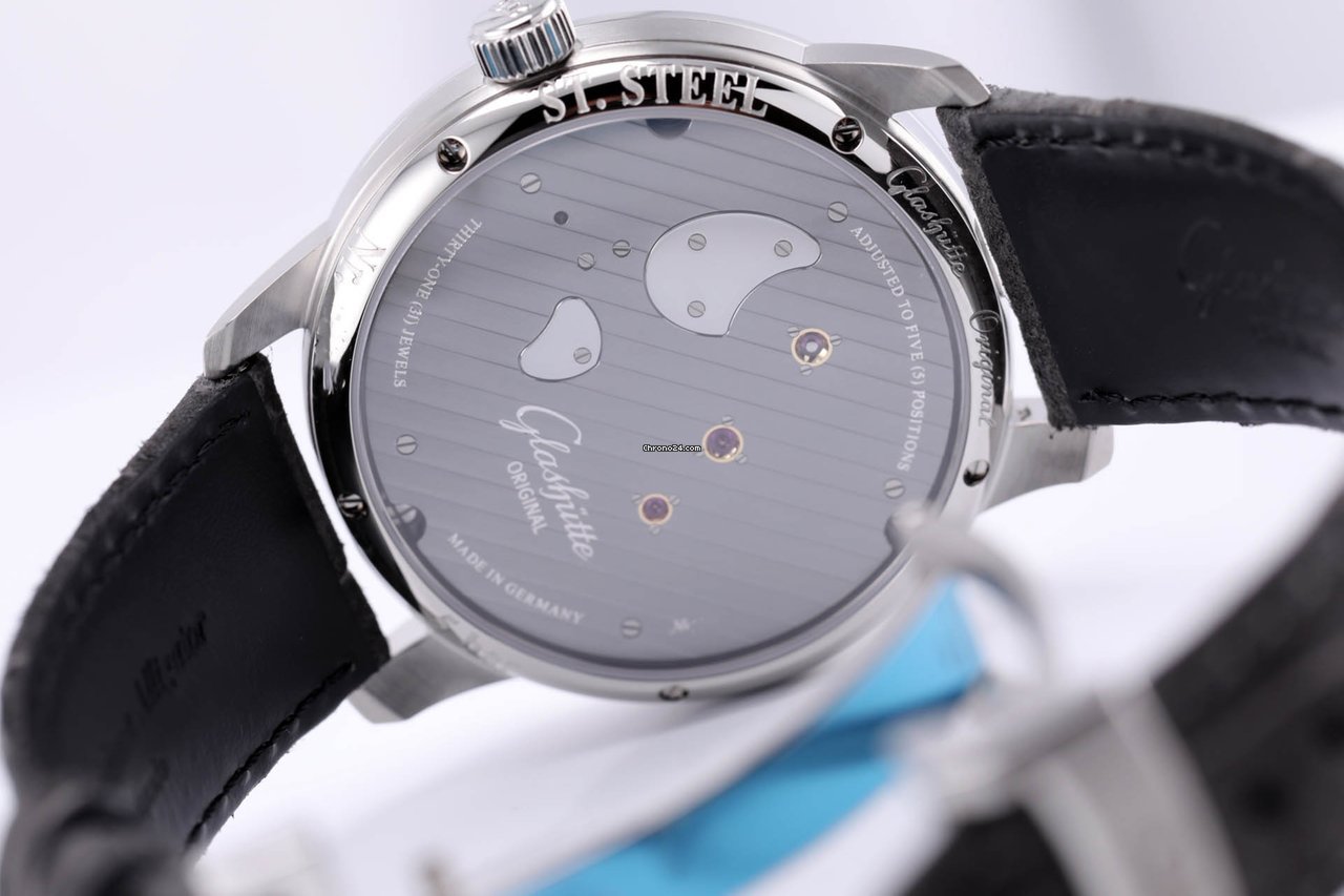 IMG_9081 Glashutte Original PanoInverse Mens watch Unisex Manual winding Steel 1-66-06-04-22-05 Replica 7
