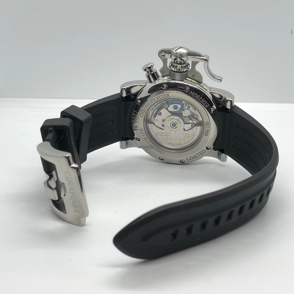 Graham Chronofighter Mens watch Unisex Automatic Steel 2CFBS.S01A.L30B Replica 7