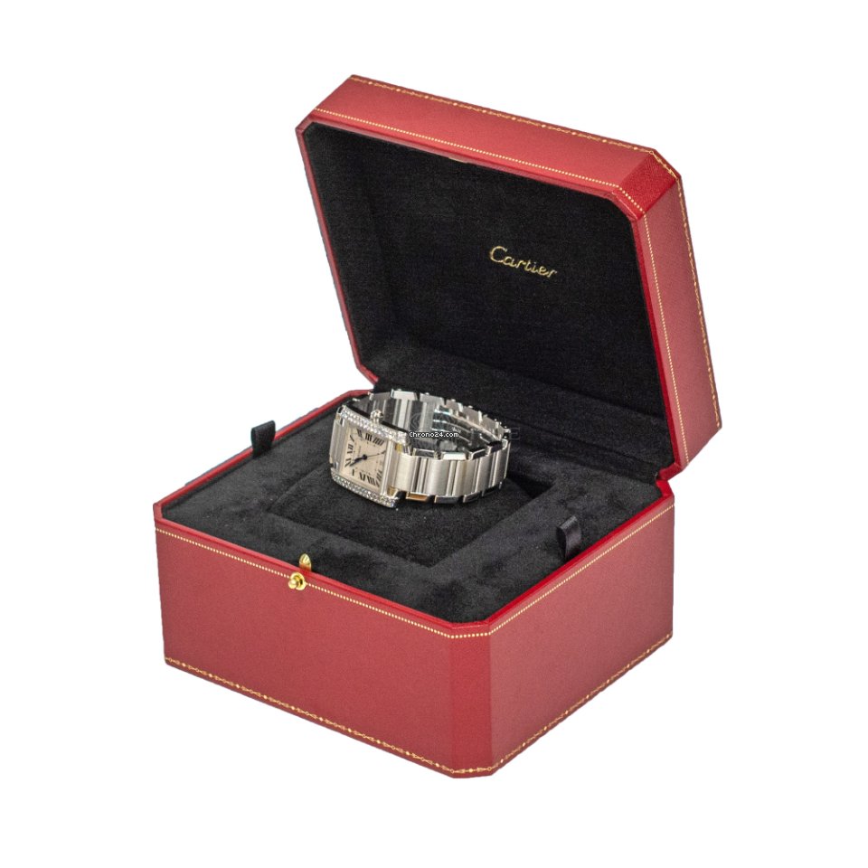 IMG_9081 Cartier Tank Francaise Mens watch Unisex Automatic White gold 2366 Replica 7