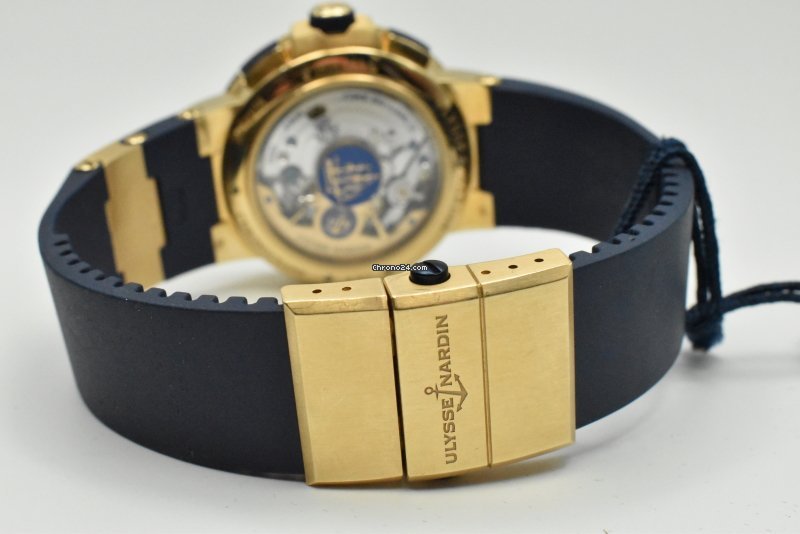 IMG_9081 Ulysse Nardin Marine Chronograph Mens watch Unisex Automatic Rose gold 1506-150LE-3 63-VB Replica 7
