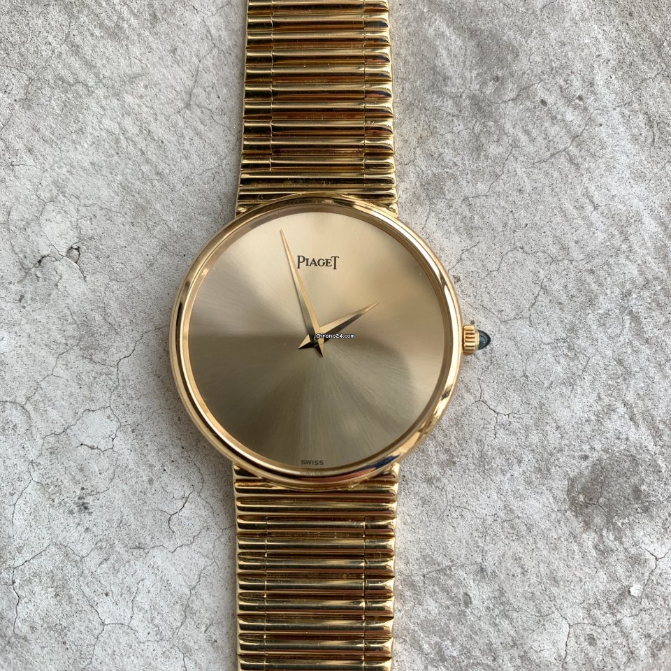 IMG_9081 Piaget Altiplano Mens watch Unisex Manual winding Yellow gold 9025 Replica 7