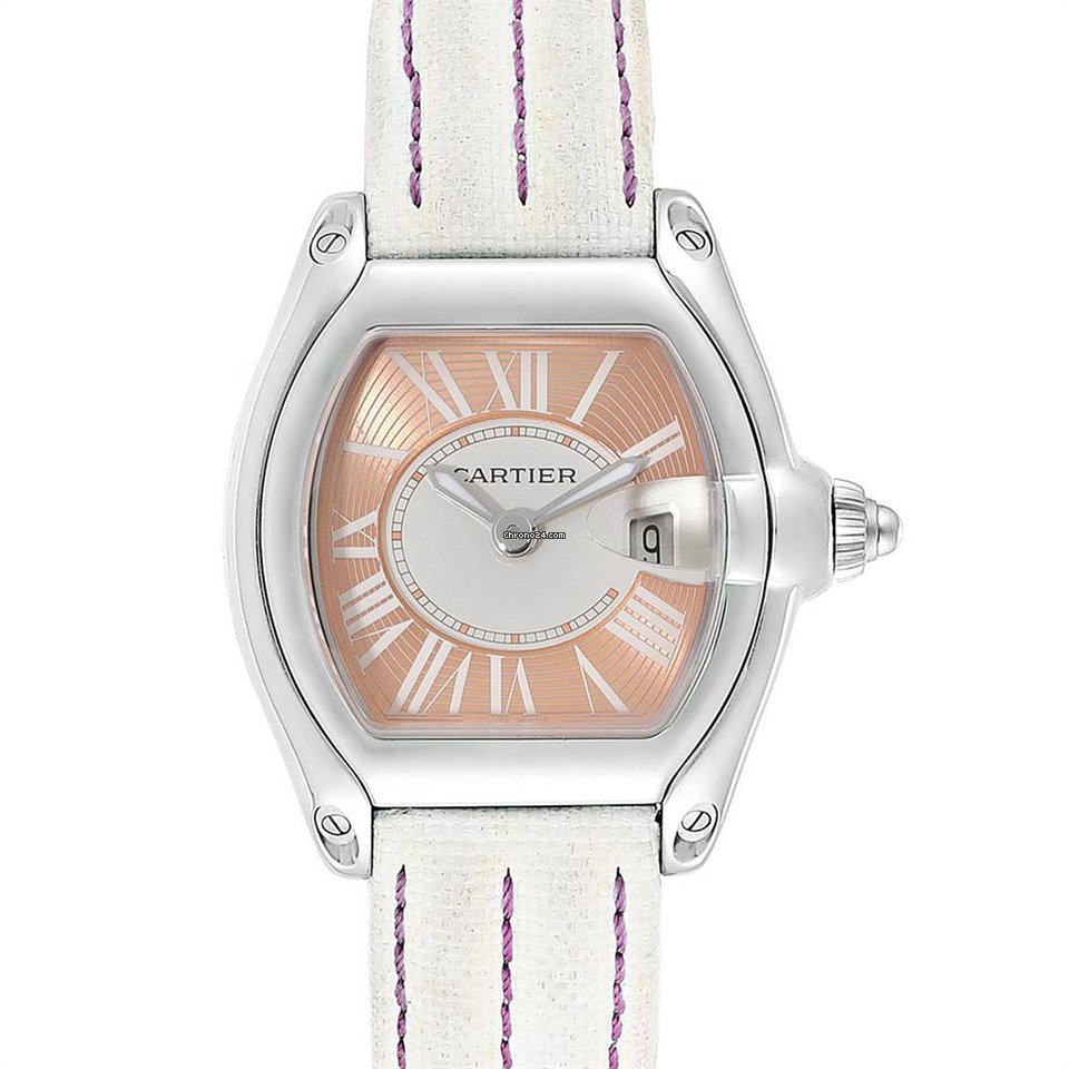 IMG_9081 Cartier Roadster Womens watch Quartz Steel W62054V3 Replica 7