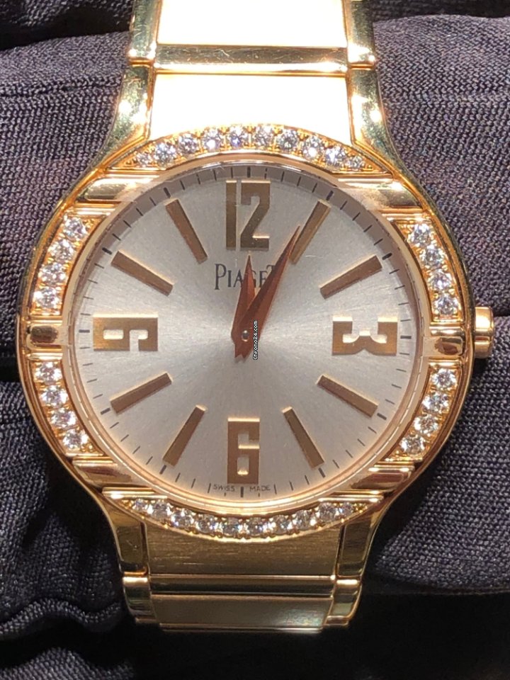IMG_9081 Piaget Polo Womens watch Quartz Rose gold G0A36031 Replica 7