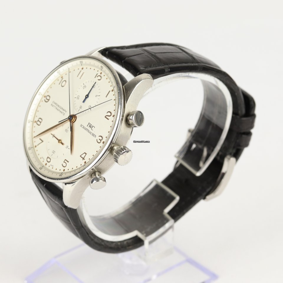 IMG_9081 IWC Portuguese Chronograph Mens watch Unisex Manual winding Steel IW371201 Replica 7