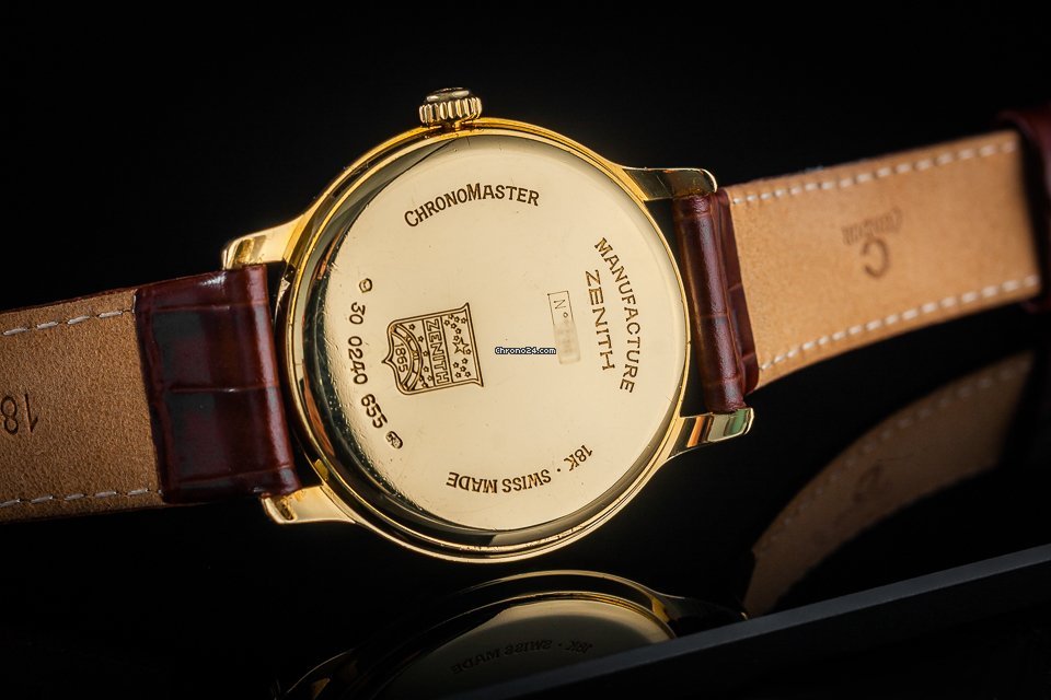 IMG_9081 Zenith Elite Power Reserve Mens watch Unisex Manual winding Yellow gold 30.0240.655 Replica 7
