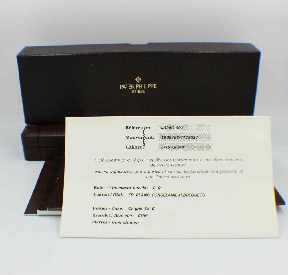IMG_9081 Patek Philippe Gondolo Womens watch Quartz White gold 4824G Replica 7