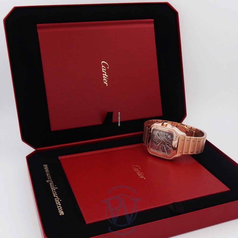 Cartier Santos Mens watch Unisex Manual winding Rose gold WHSA0008 Replica 7
