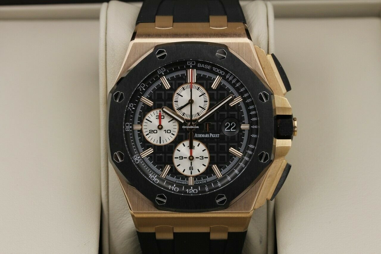 Audemars Piguet Royal Oak Offshore Chronograph Mens watch Unisex Automatic Rose gold 26400OR.OO.A002CA.01 Replica 7