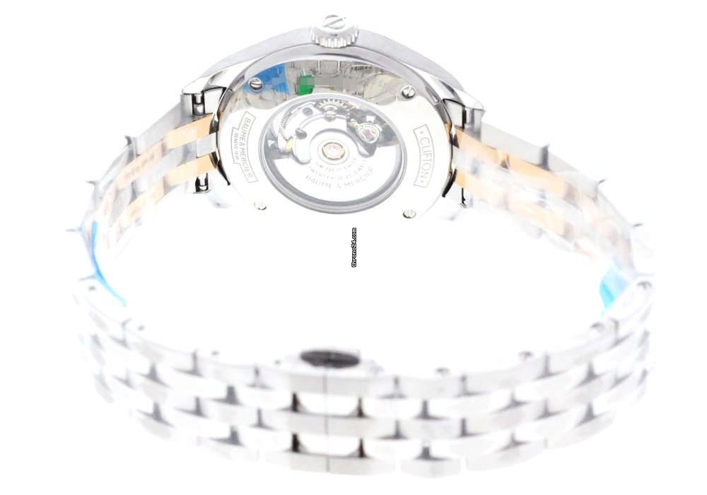 IMG_9081 Baume & Mercier Clifton Mens watch Unisex Automatic Gold Steel 10351 Replica 7