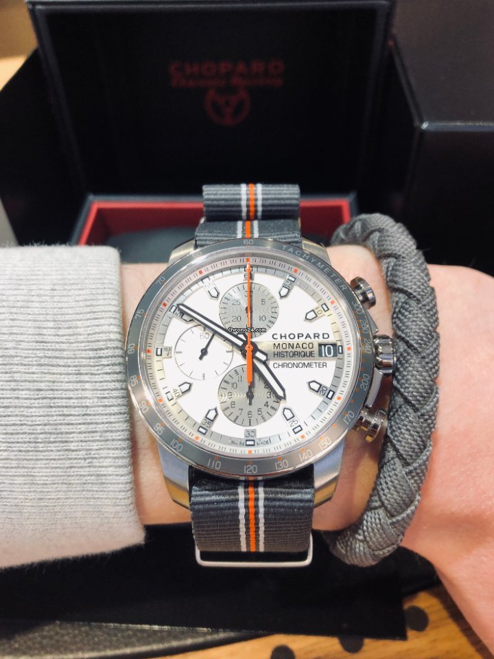 IMG_9081 Chopard Grand Prix de Monaco Historique Mens watch Unisex Automatic Titanium 168570-3002 Replica 7