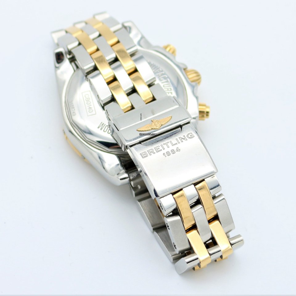 IMG_9081 Breitling Chronomat 41 Mens watch Unisex Automatic Gold Steel CB014012 G713 378C Replica 7
