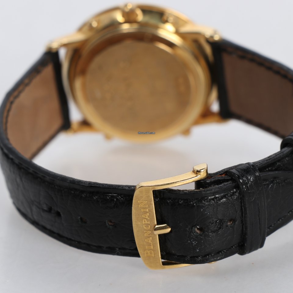 IMG_9081 Blancpain Villeret Moonphase Womens watch Automatic Yellow gold 6595-1141-55 Replica 7