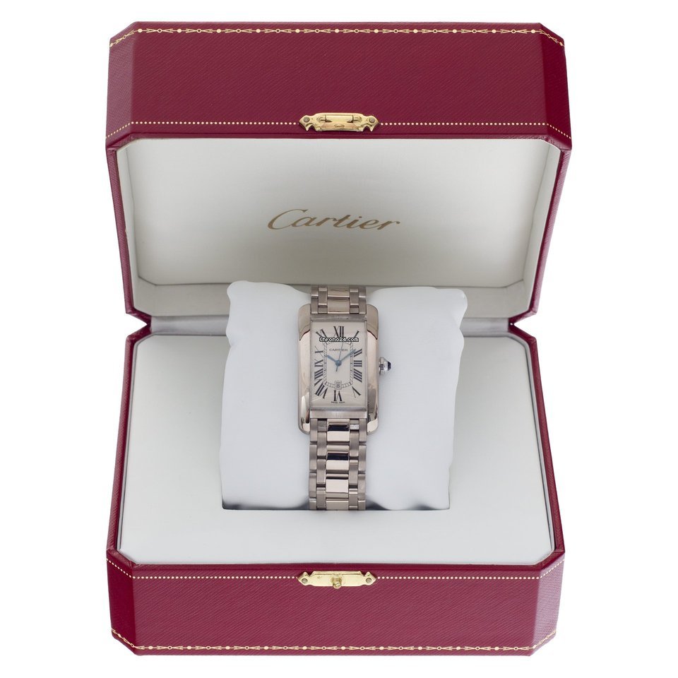 IMG_9081 Cartier Tank Americaine Mens watch Unisex Automatic White gold W2605511 Replica 7
