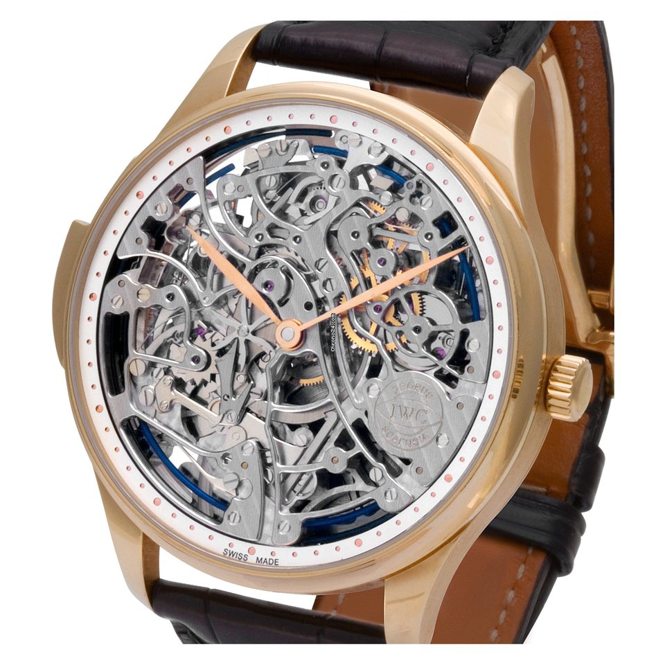 IMG_9081 IWC Portuguese Minute Repeater Mens watch Unisex Manual winding Rose gold IW524101 Replica 7