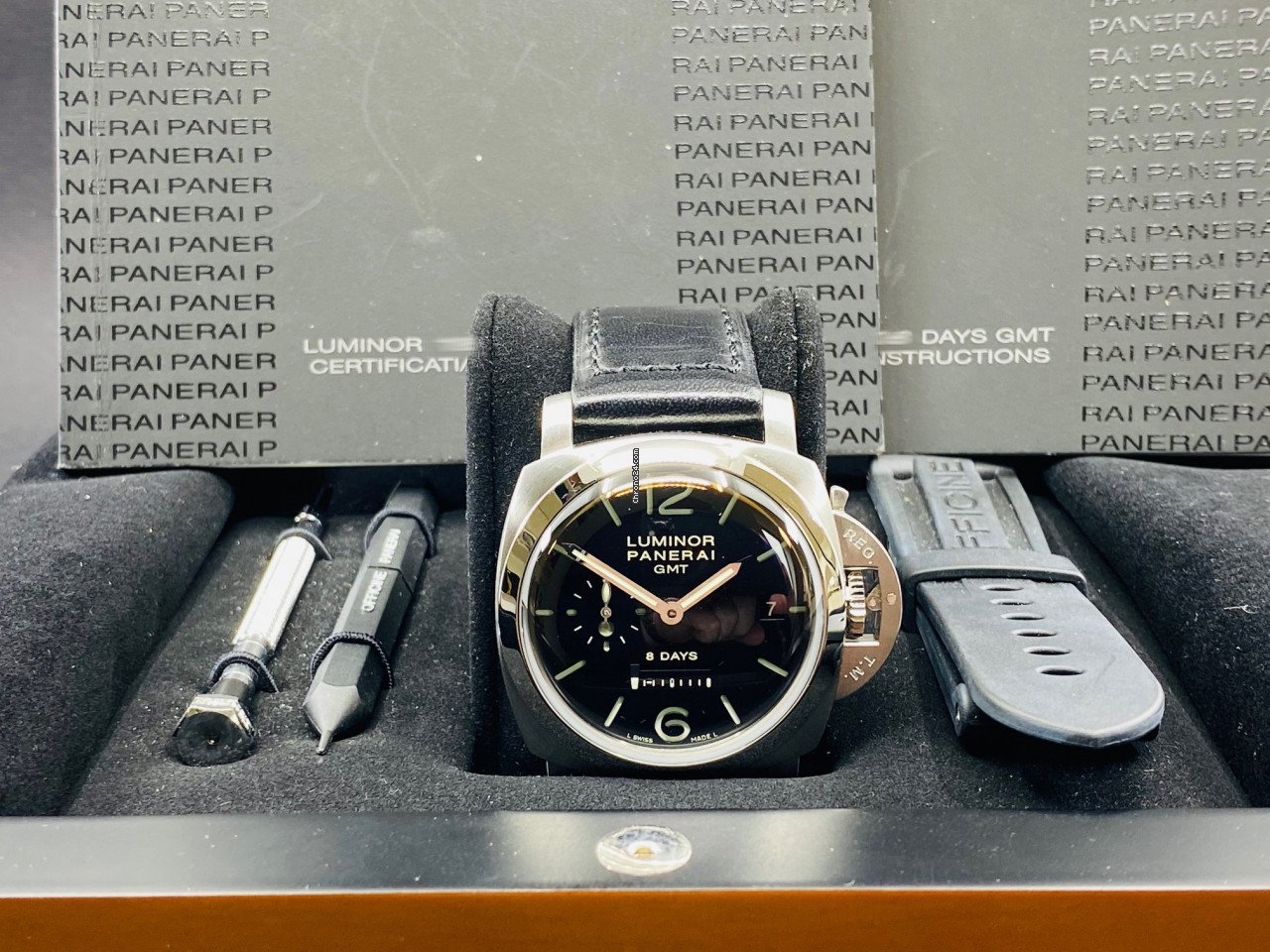 Panerai Luminor 1950 8 Days GMT Manual winding Steel PAM00233 Replica 7