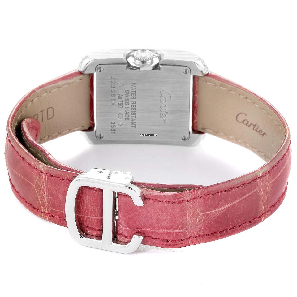 IMG_9081 Cartier Tank Anglaise Womens watch Quartz White gold WT100015 Replica 7