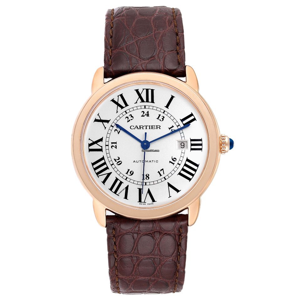 IMG_9081 Cartier Ronde Solo de Cartier Mens watch Unisex Automatic Gold Steel W6701009 Replica 7