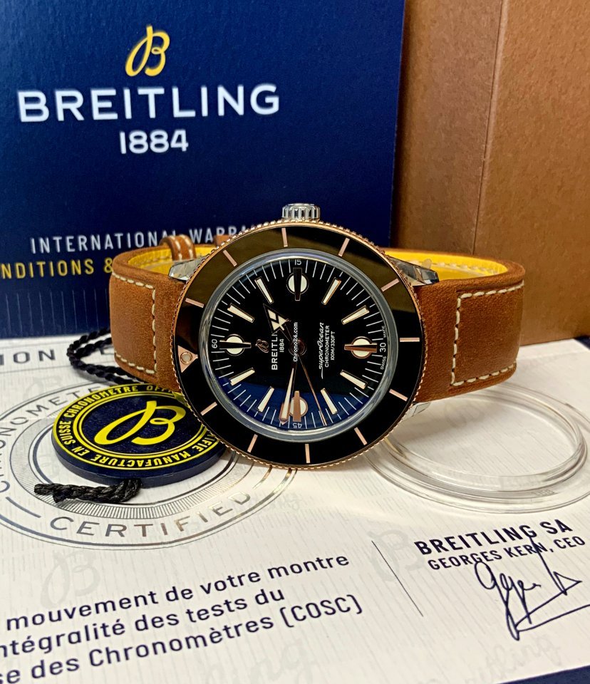 IMG_9081 Breitling Superocean Heritage Mens watch Unisex Automatic Gold Steel U10370121B1X1 Replica 7