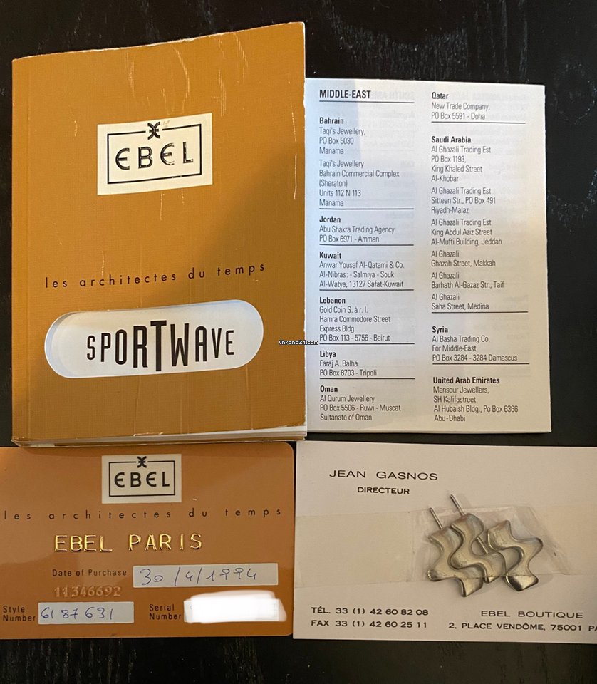 IMG_9081 Ebel Sportwave Mens watch Unisex Quartz Gold Steel E 6187631 Replica 7