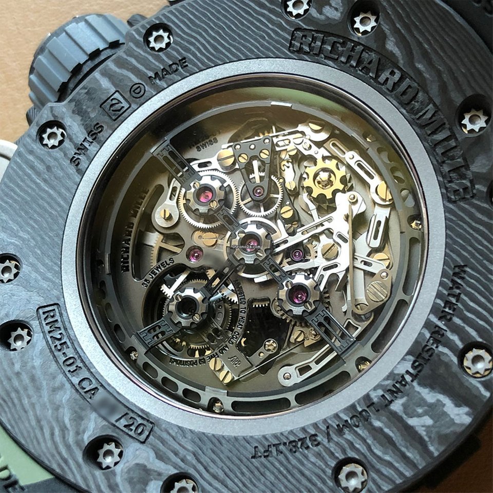 Richard Mille Mens watch Unisex Manual winding Titanium RM 25-01 Replica 7
