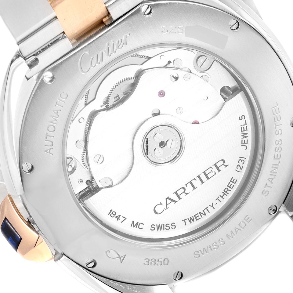 IMG_9081 Cartier Cle de Cartier Mens watch Unisex Automatic Gold Steel W2CL0002 Replica 7