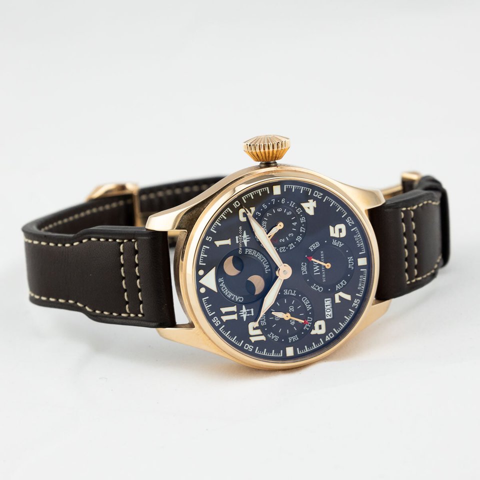 IMG_9081 IWC Big Pilot Mens watch Unisex Automatic Rose gold IW502617 Replica 7