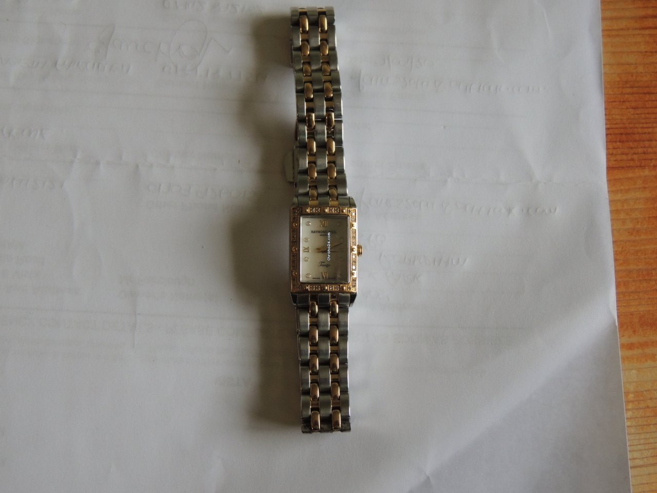 IMG_9081 Raymond Weil Tango Womens watch Quartz Gold Steel 5971-SPS-00995 Replica 7